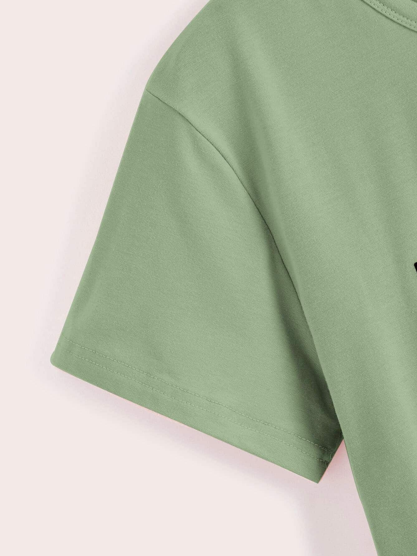 Bee And Letter Graphic Tee - LuckyFash™