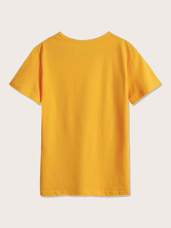 Bee And Letter Graphic Tee - LuckyFash™