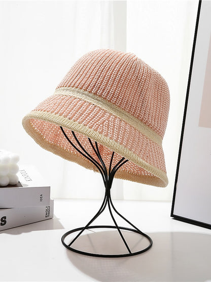 Women's Slouchy Beanie Hat Home Daily Stripes and Plaid Knit Casual Sweet Breathability Comfortable Elastic 1 pcs - LuckyFash™