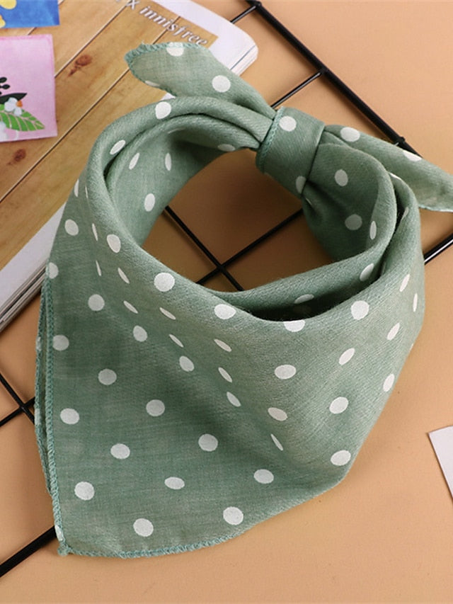 Polka Dots Kerchief Pink Green Blue Scarfs Birthday Gift Accessories - LuckyFash™