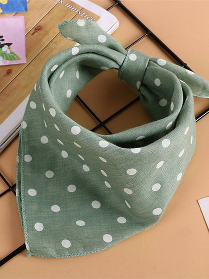 Polka Dots Kerchief Pink Green Blue Scarfs Birthday Gift Accessories - LuckyFash™