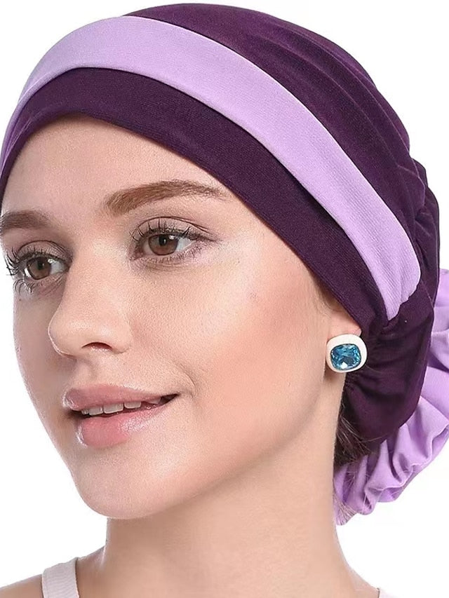 Stretch Inner Hijab Caps Muslim Hat Turban Femme Musulman Turbante Ready To Wear Hijab Bonnet Flower Indian Headwrap Loss Hair Cover - LuckyFash™