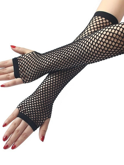 Women's Gloves Fingerless Gloves Party Evening Gift Holiday Polyester Vacation Simple Sexy 1 Pair - LuckyFash™