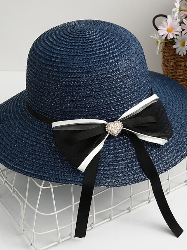 Women's Sun Hat Straw Hat Daily Holiday Straw Vacation Beach Sunscreen 1 pcs - LuckyFash™