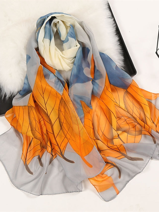 Spring Fashion Soft Scarf Women Retro Summer Chiffon Wrap Ladies Print Outdoor Beach Scarves And Shawl - LuckyFash™