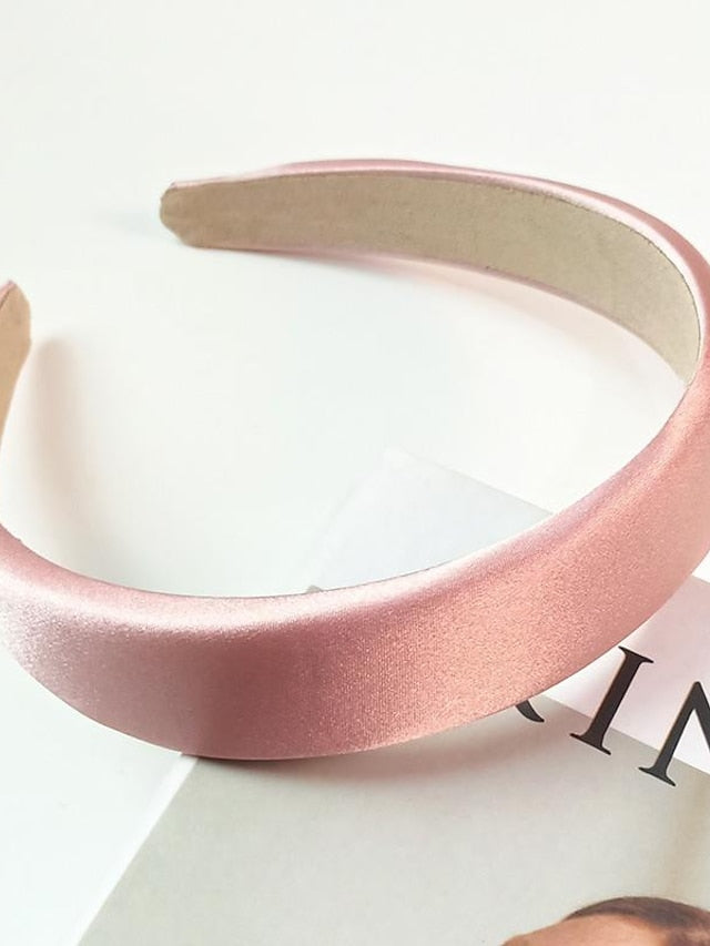 Women's Girls' Headbands Headband For Daily Fabric 15A Satin Black 3A Satin Nude Apricot 2A Satin Champagne - LuckyFash™