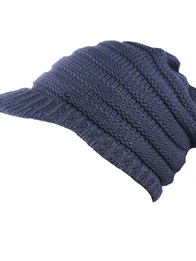 Women's Hat Baseball Cap Black Pink Dark Gray Outdoor Home Daily Knit Pure Color Windproof Warm Dustproof - LuckyFash™