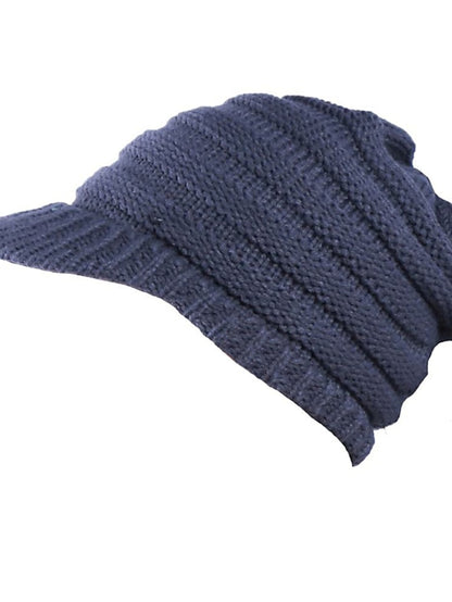 Women's Hat Baseball Cap Black Pink Dark Gray Outdoor Home Daily Knit Pure Color Windproof Warm Dustproof - LuckyFash™