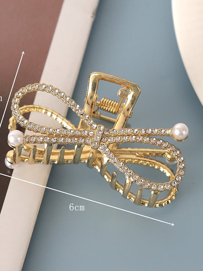 AOPRIE Pearl Metal Hair Clips for Women 2.5 In Small Size Claw Clip for Girls Hair Clips Claw Hair Accessories for Women Gold - LuckyFash™