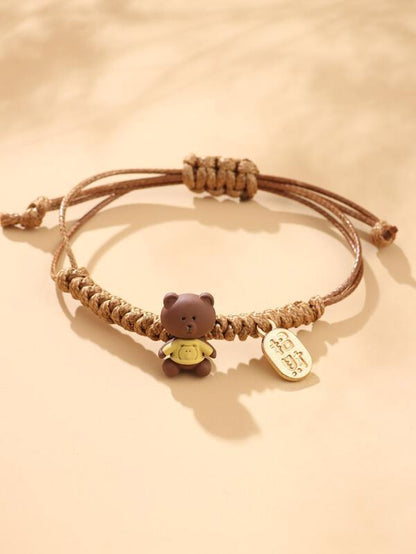 Boys Bear Decor Braided Bracelet - LuckyFash™