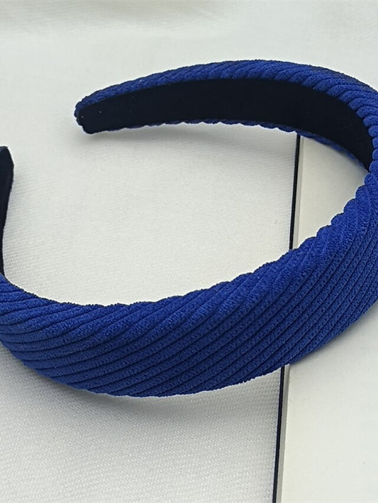 Retro Twill Sponge Blue Color Headband Solid Women Hair Hoop Bezel Girl Vintage Hair Bands New Soft Headdress - LuckyFash™
