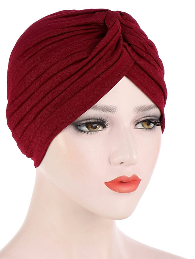 Women's Turban Daily Holiday Solid / Plain Color Polyester Cute Cute 1 pcs - LuckyFash™