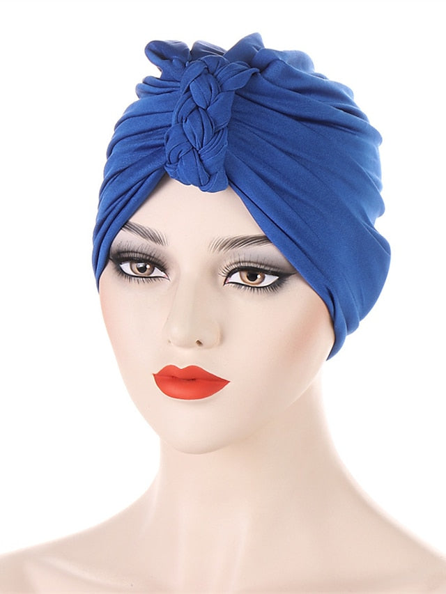 Fashion Inner Hijab Cap Black White Navy Colors Turban Hat Female Bandana Headband Women's Hair Cover Cap Ladies Head Wraps Muslim Headscarf Bonnet - LuckyFash™