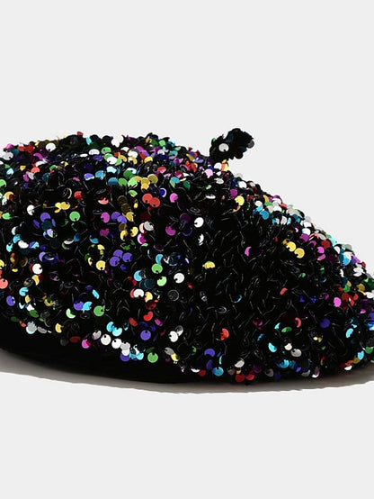 Popular Sequins Painter Hat Female Korean Version Trendy Beret Pub Party British Retro Octagonal Hat - LuckyFash™