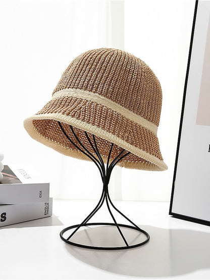 Women's Slouchy Beanie Hat Home Daily Stripes and Plaid Knit Casual Sweet Breathability Comfortable Elastic 1 pcs - LuckyFash™