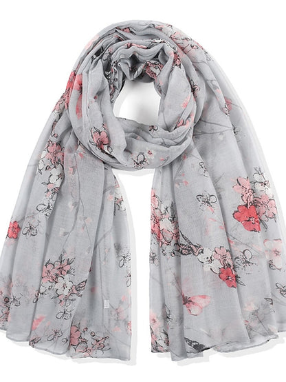 New Women Spring Summer Fashion Voile Scarf Long Shawl Beach Headband Bandanna Wrap Muffler Soft Hijab - LuckyFash™