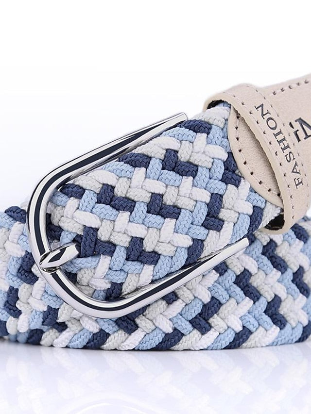 canvas woven thin belt ladies fashion elastic elastic belt korean women's pants belt - LuckyFash™