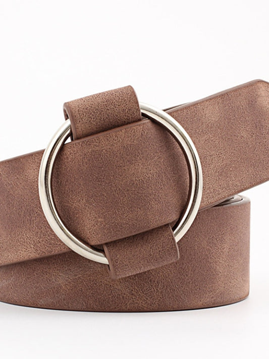 Women's Unisex PU Buckle Belt PU Leather O-ring Buckle O-ring Casual Classic Daily Holiday Black Brown Beige Coffee - LuckyFash™