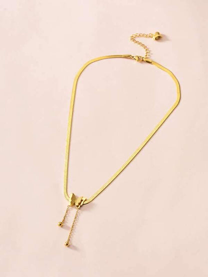 Butterfly Decor Necklace-Gold - LuckyFash™