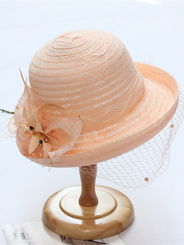 Women's Hat Bucket Hat Sun Hat Black Purple Pink Party Outdoor Dailywear Floral Floral Portable Windproof Comfort - LuckyFash™