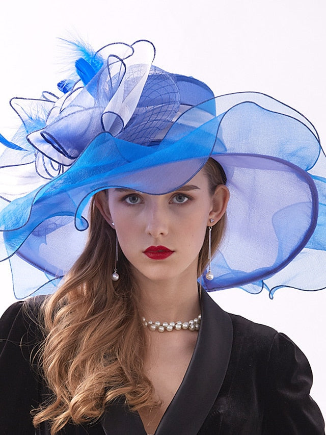 Women's Hat Bucket Hat Sun Hat Black Royal Blue Orange Party Outdoor Dailywear Floral Floral Portable Windproof Comfort - LuckyFash™