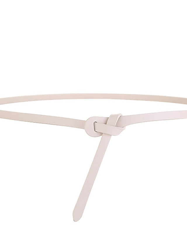 Women's Skinny Belt Party Street Dailywear Holiday Black White Belt Pure Color Red Fall Winter Spring Summer - LuckyFash™