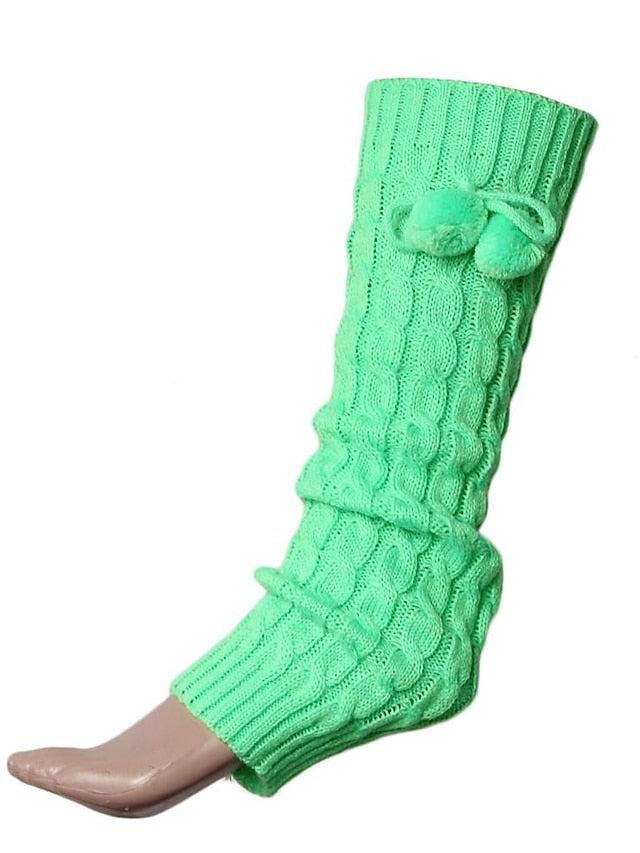 lolita socks autumn and winter new japanese socks boots twist with hair ball thin thigh sets wholesale female - LuckyFash™