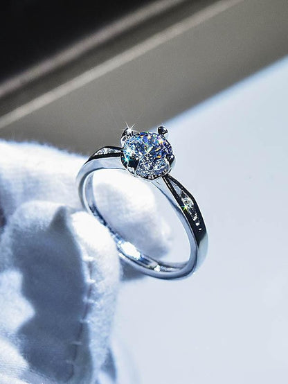 Wedding Ring For Women's Anniversary Party Evening Gift Imitation Diamond Alloy Classic - LuckyFash™