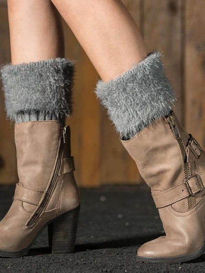 Leg Warmers Boot Cuffs Work Daily Solid Color Acrylic Fibers Basic Classic Warm 1 Pair for Women - LuckyFash™