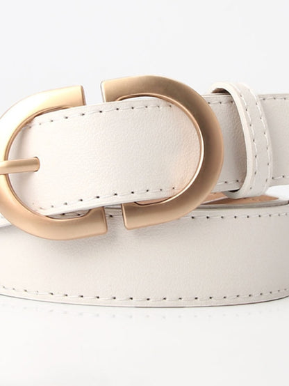 Women's Belt PU White Black Khaki Brown Coffee Waist Belt School Daily Pure Color / Spring / Summer / Fall / Winter / Alloy - LuckyFash™