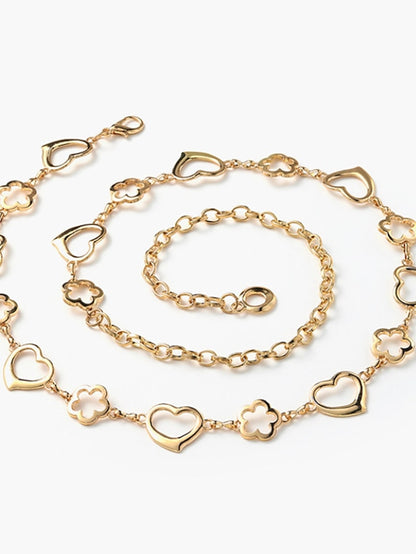 Women's Unisex Chain Belt Metal Chain Buckle Free Flower Decor Casual Classic Party Daily Silver Gold - LuckyFash™