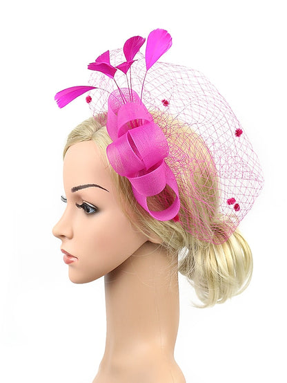 Women's Hair Clip Textured Party Flower Headwear / Wedding / Party Evening / Red / Blue / Green - LuckyFash™