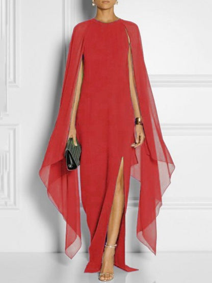 Chiffon Sleeveless Atmospheric Queen Fan Dress - LuckyFash™