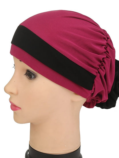 Stretch Inner Hijab Caps Muslim Hat Turban Femme Musulman Turbante Ready To Wear Hijab Bonnet Flower Indian Headwrap Loss Hair Cover - LuckyFash™