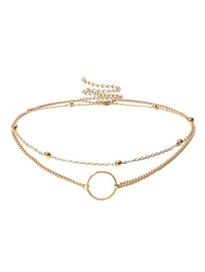 Circle Detail Choker Set 2pcs - LuckyFash™