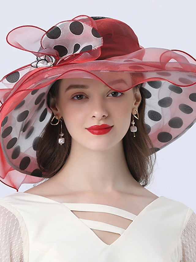 Women's Hat Bucket Hat Sun Hat Green Black Purple Party Outdoor Dailywear Floral Floral Polka Dot Portable Windproof Comfort - LuckyFash™