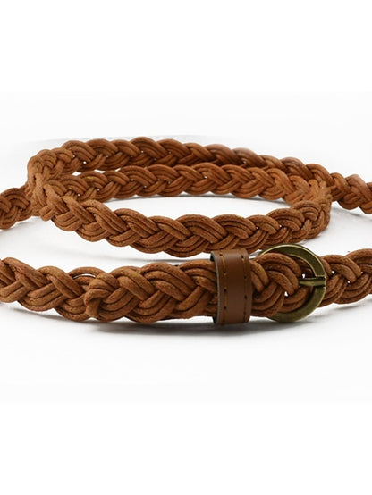 Women's Skinny Belt Party Street Dailywear Daily Black White Belt Pure Color Fabric Brown  Fall Winter Spring - LuckyFash™