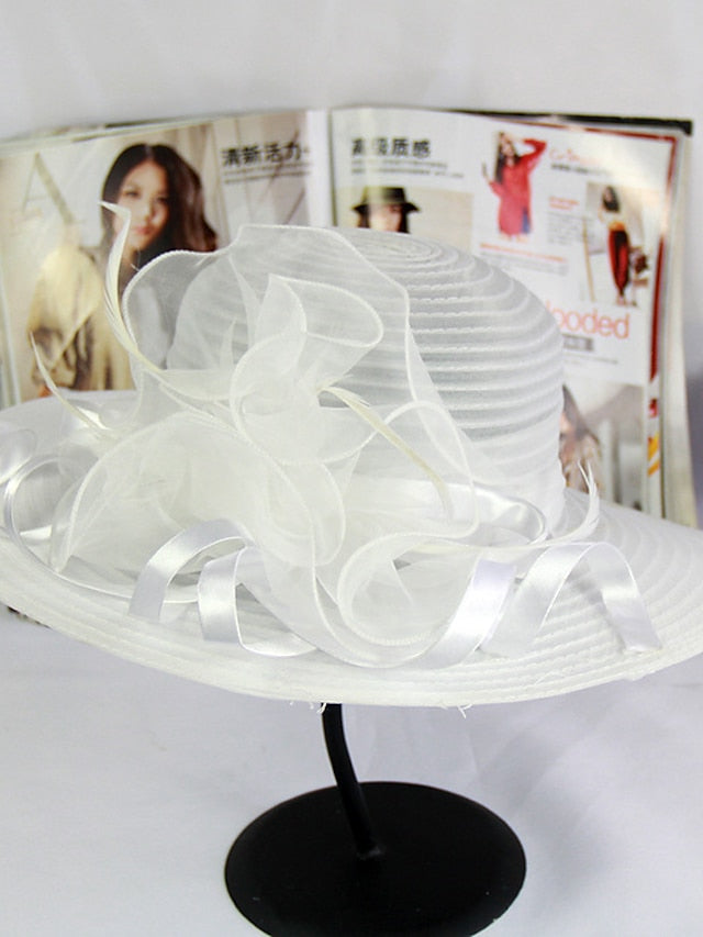 Women's Party Hat Party Street Daily Flower Solid Colored Black White Hat Basic Blue Fall Winter Spring - LuckyFash™