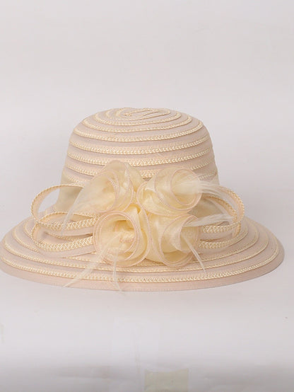 Women's Hat Bucket Hat Straw Hat Blue Pink Beige Party Outdoor Dailywear Floral Floral Windproof Comfort Breathable - LuckyFash™