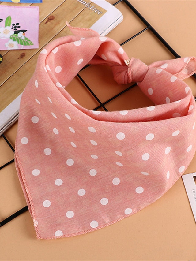 Polka Dots Kerchief Pink Green Blue Scarfs Birthday Gift Accessories - LuckyFash™