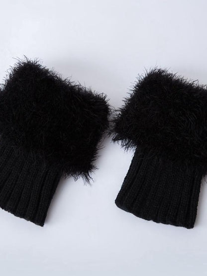 Leg Warmers Boot Cuffs Work Daily Solid Color Acrylic Fibers Basic Classic Warm 1 Pair for Women - LuckyFash™