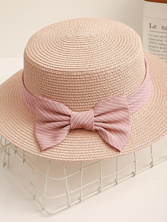 Women's Sun Hat Straw Hat Daily Holiday Straw Vacation Casual Beach Sunscreen Casual / Daily 1 pcs - LuckyFash™