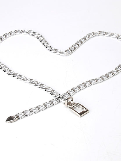 Women's Unisex Chain Belt Metal Chain Prong Buckle Plain Casual Classic Party Daily Silver Gold - LuckyFash™