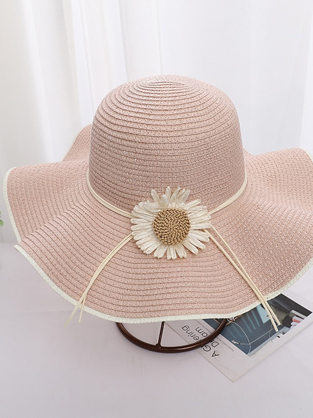 Fashion Wide Brim Straw Hat Girls Lady Sun Hat Beach Hat Women Summer Hat UV Protect Travel Cap Adult Panama Hat - LuckyFash™