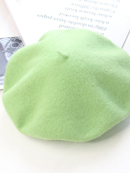 Women's Hat Beret Hat Winter Hats Green Black Purple Outdoor Street Dailywear Knit Pure Color Comfort Warm Breathable - LuckyFash™
