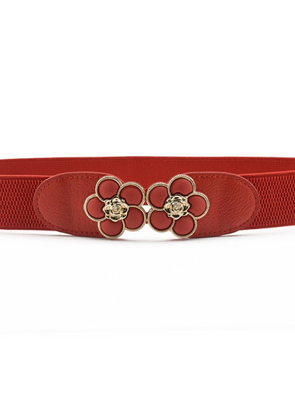 Women's Buckle Party Wedding Street Dailywear Black White Belt Pure Color Red Khaki Fall Winter Spring - LuckyFash™