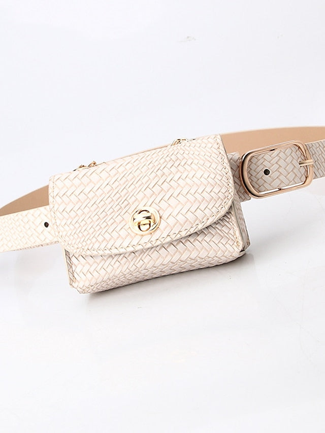 Women's Belt PU Black Light Brown Khaki Brown Beige Skinny Belt Outdoor Dailywear Daily Holiday Pure Color / Spring / Summer / Fall / Winter / Gold - LuckyFash™