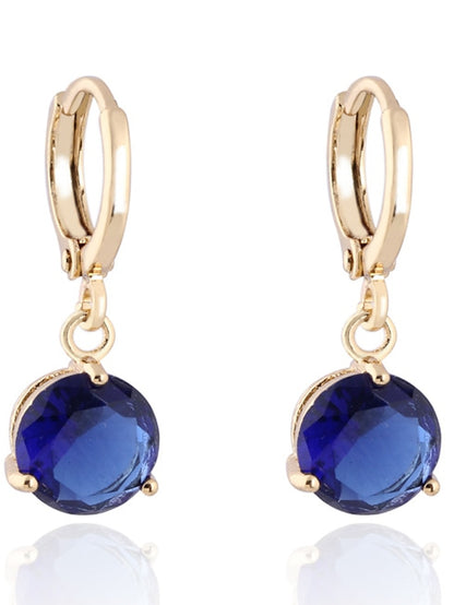 crystal 18k gold plated earrings stud women dangle earrings for girlsgs0461 (gs0461-3) - LuckyFash™