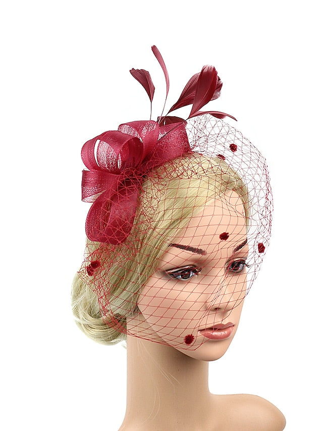 Women's Hair Clip Textured Party Flower Headwear / Wedding / Party Evening / Red / Blue / Green - LuckyFash™