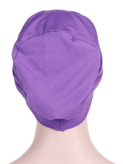 Solid Stretch Fabric Forehead Cross India Cap Turban Hat Women Elastic Turban Muslim Hijab Islamic India Hair Loss Caps Scarf Headwraps - LuckyFash™